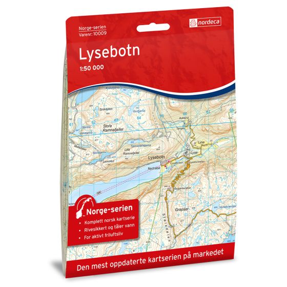 Forside av Lysebotn kart