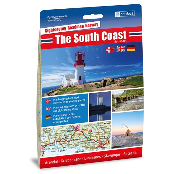Forside av The South Coast  / Sørlandet 1:250 000 kart