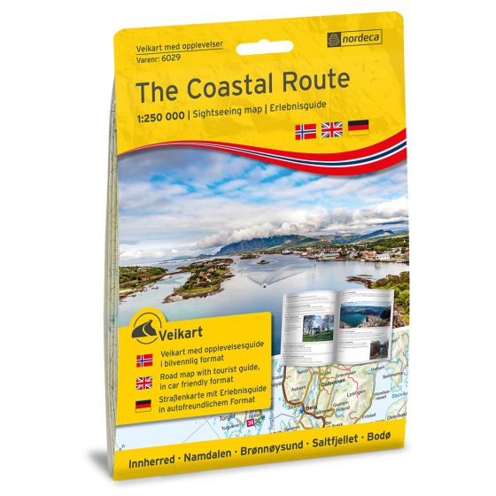 Forside av The Coastal Route 1:250 000 m/hefte kart