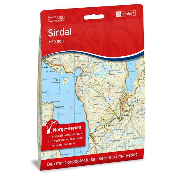 Forside av Sirdal kart