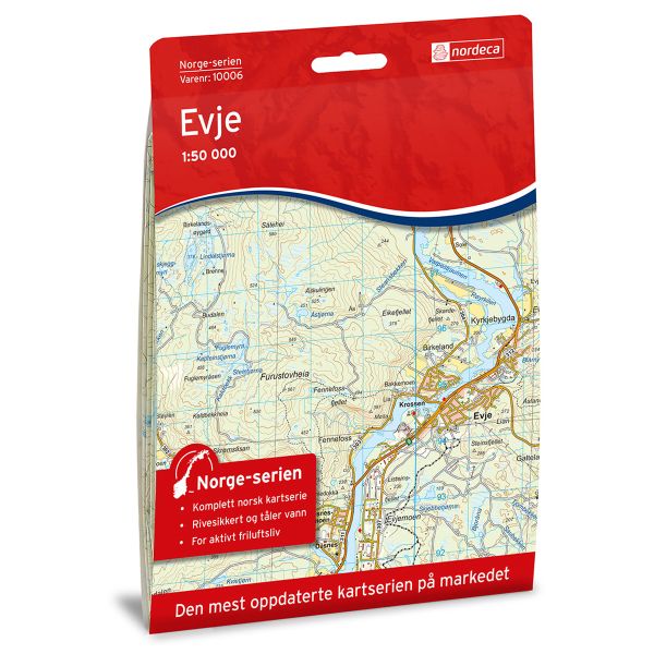 Forside av Evje kart