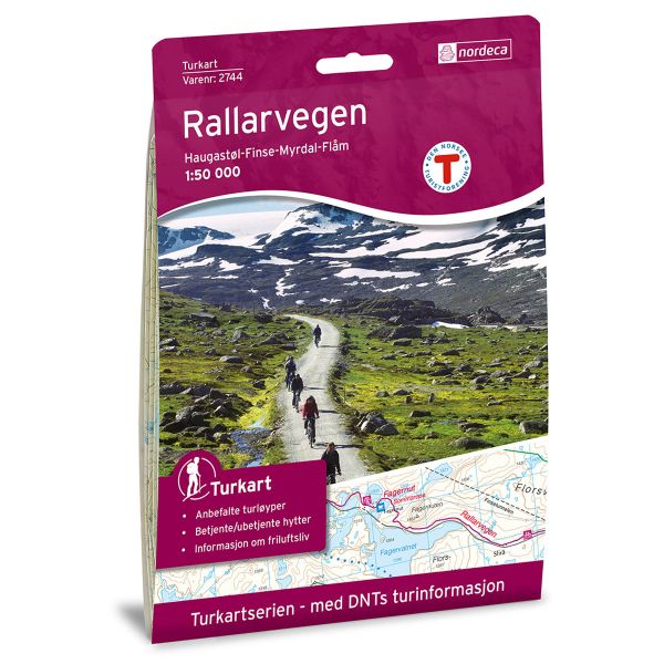 Forside av Rallarvegen 1:50 000 kart