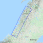 Dekningsområdet The Coastal Route 1:250 000 m/hefte kartet